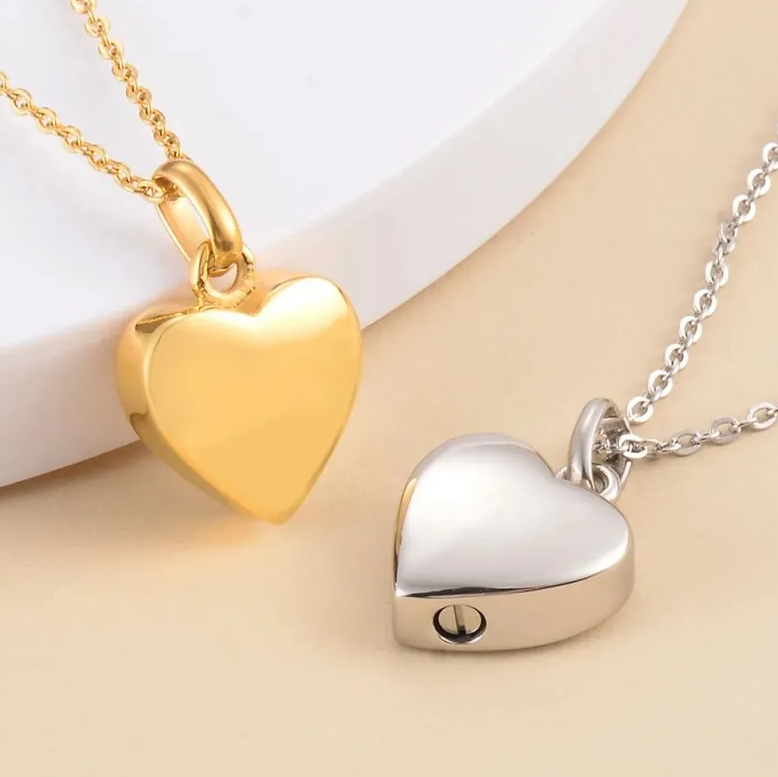 Gold and Silver Heart Pendants